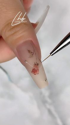 Water Nail Art, Nail Tutorial Videos, Nail Art Designs Images, Water Color Nails, Rose Nail Art, Manicure Nail Designs, Fall Gel Nails