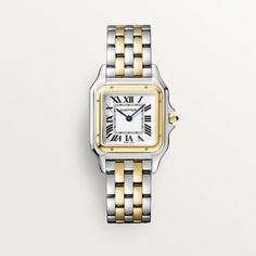 Cartier Panther, Blue Spinel, Cartier Panthere, Gold Watches Women, Cartier Watch, Analog Watch, Yellow Gold Bracelet, Two Tone Watch, Diamond Watch