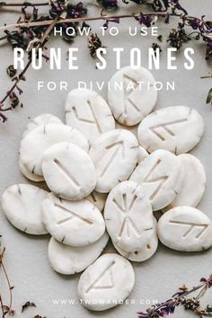 some white stones with the words how to use bone stones for diction