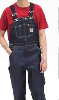 Wearing Overalls, Men's Dungarees, Carhartt Overalls, Levis Outfit, Carhartt Style, Denim Shirt With Jeans, Mens Overalls