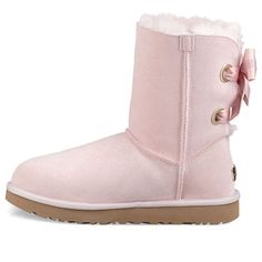 (WMNS) UGG Customizable Bailey Bow short Fleece Lined Pink Red 1098075-SLPN (SNKR/Women's) Ugg Bailey Bow Pink, Pink Ugg Boots, Cute Uggs, Ugg Bailey Bow, Bailey Bow Uggs, Ugg Bailey, Bow Shorts, Bailey Bow, Christmas Wishlist