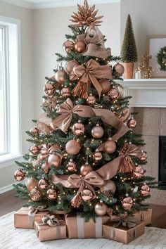 ❤️ Save for later 👉 Tap to see all 60+ Brown Christmas Tree Decorations | Want modern glamour? A rose gold and brown Christmas tree adds contemporary sparkle. Save these beautiful ideas for an Instagram-worthy display! Rose Gold And Brown Christmas Tree, Christmas Tree Brown And Gold, Brown And White Christmas Decor, Christmas Tree Rose Gold Decoration, Rose Gold And Burgundy Christmas Tree, White Christmas Tree Themes, Gold And Brown Christmas Tree, Nude Christmas Tree, Copper Christmas Tree Color Schemes