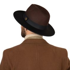 "Our handmade winter fedora hats are chic and stylish accessories for every occasions.  They are classic accessories with their vintage styles for winter / fall day and night.  They are also great gift for her and for him.   They have internal drawstring for adjustable fit from 55 cm to 59 cm. Our faux felt fedoras are unisex and looks perfect for everyone.  Color : Brown ( with Black ombre) Brim size : 7 cm ( 2.75\") Crown : 12.7 cm (5\") Ribbon : 3 cm grosgrain ribbon You can brush with softly Winter Fedora, Styles For Winter, Flat Brim Hat, Best Caps, Classic Accessories, Fedora Hats, Winter Hats For Men, Black Ombre, Felt Fedora