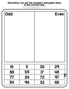 an odd number line worksheet to help students learn how to write numbers and place them in the correct box