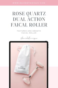 Our unique and aesthetically pleasing Dual-Action Rose Quartz Facial Roller features a smooth, polished end and a textured, gently studded end hand-carved from the finest quality Rose Quartz. Our Rose Quartz Facial Roller increases microcirculation and stimulates lymphatic drainage while massaging the skin and underlying muscles. There are different ways to use the roller and it also has numerous benefits. With a proper routine, you can see visible results.