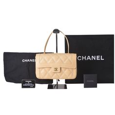 Chanel Beige Lambskin Turnlock Bag. Excellent Condition. Full Set-Comes With Authenticity Cards, Dust Bag And Box. Chanel Beige, Chanel Bags, Chanel Bag, Full Set, Dust Bag, Chanel, Bag Lady, Shoulder Bag, Cream