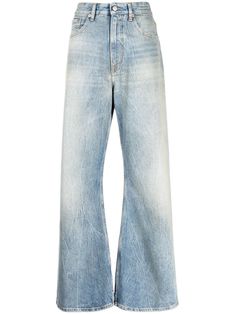 Shop MM6 Maison Margiela high-rise wide-leg jeans Flare Jeans Style, Denim Fits, Virtual Wardrobe, Airport Fashion, 90s Inspired