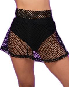 Fishnet Skirt, J Valentine, Black Fishnets, Skater Skirt, Hand Wash, Spandex, Skirt, Fabric, Black