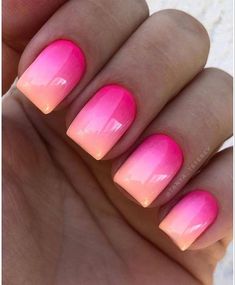 Classy Fun Summer Nails, Opi Gel Nail Designs Ideas, Short Acrylic Nail Color Ideas, Summer 23 Nail Colors, French Umbra Nails, Unique Summer Nails Designs, Sns Summer Nails 2023, 2023 Neon Nails, Fun Summer Nails Dip Powder