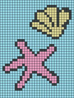 an image of a cross stitch pattern with a pink ribbon and a hat on it