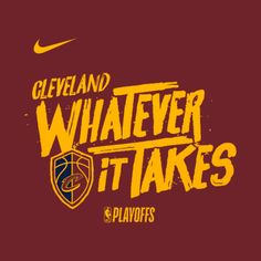 the cleveland whatever takes logo on a maroon background