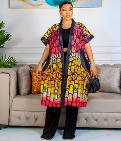 Ankara Kimono Dress, African Print Kimono, Ankara Kimono, Dress African Print, Ankara Jackets, Women Kimono, Native Wears, Dress Ankara, African Print Dress Designs