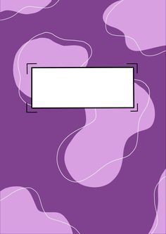 a purple camouflage background with a white rectangle in the middle and an empty square at the bottom