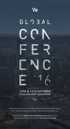 an advertisement for the global conference