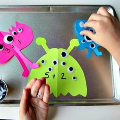 monster-math-preschool- Halloween Math, Math Addition, Homeschool Math, Math Numbers, Preschool Lessons, Preschool Games, Theme Halloween, Preschool Math, Math For Kids