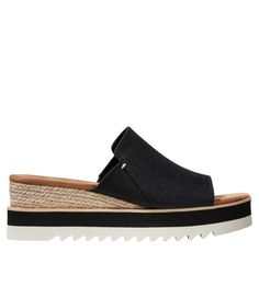 Casual Platform Slippers With Woven Sole, Casual Synthetic Mules With Wedge Heel, Casual Mules With Woven Sole And Wedge Heel, Casual Mules With Woven Wedge Heel, Casual Wedge Heel Platform Slippers With Cushioned Footbed, Casual Slide Wedge Sandals With Platform, Casual Wedge Slide Sandals With Platform, Casual Platform Slide Wedge Sandals, Casual Platform Wedge Slide Sandals