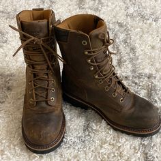 These Are Men’s Chippewa Steel Toe Insulated Work Boots. These Boots Have A Few Scuffs On The Toe Area But Are In Great Condition. They Were Only Worn For One Week. Stock Number Is 73238 If You Want To Find Additional Info On Them. They Are Size 9d. Insulated Work Boots, Insulated Boots, One Week, Work Boots, Men's Shoes, Shoe Boots, Man Shop, Boots