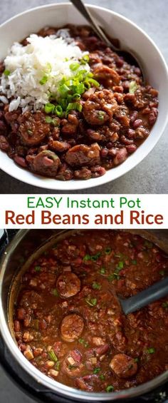 red beans and rice in an instant pot