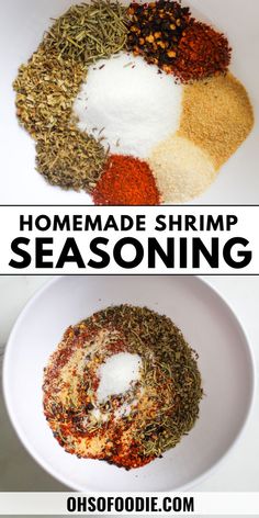 Text reads Homemade Shrimp Seasoning Ramen Seasoning Recipe, Shrimp Boil Seasoning, Shrimp Taco Seasoning, Shrimp Sauteed, Ramen Seasoning, How To Make Shrimp, Flavorful Shrimp