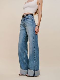 Sustainable looks good on you. Wide Leg Ankle Length Jeans, High Rise Wide Leg Cropped Jeans, Oversized High Waist Jeans, High Rise Ankle Length Jeans, Best Length For Cropped Jeans, Oversized Wide Jeans, Highrise Loose Jeans, Super High Waisted Wide Leg Jeans, Cuff Loose Jeans