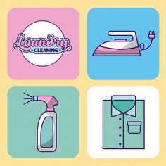 four different types of cleaning products