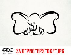 an elephant with its trunk curled up in the shape of a heart on a white background