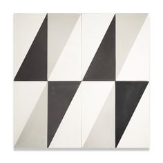 black and white tiles with diagonals on them