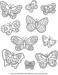 butterfly coloring pages for kids to print out and color on the page with their own butterflies