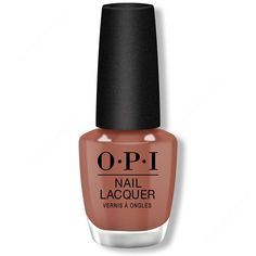 OPI Nail Lacquer - Chocolate Moose 0.5 oz - #NLC89 - Nail Lacquer at Beyond Polish Opi Bonfire Serenade, 200 Fashion, Opi Top Coat, Rose Gold Nail Polish, Candy Brown, Nail Base, Nail Base Coat, Brown Nail Polish, Gold Nail Polish