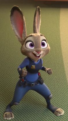 an animated rabbit is standing on its hind legs