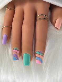 Easter Nail Designs, Stylish Nails Designs, Easter Nails, Fancy Nails, Nail Arts, Short Acrylic Nails, Acrylic Nail Designs, Nail Designer, Trendy Nails