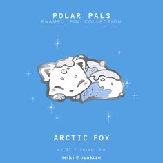 polar pals enamel pin collection arctic fox