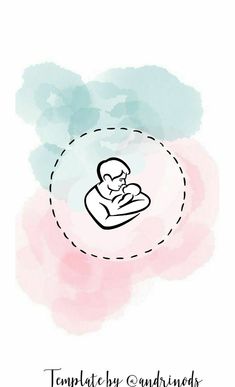 a drawing of a person holding a baby in their arms with the words, template by and