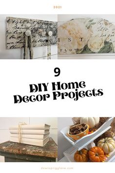 the 9 diy home decor projects that are perfect for fall and halloween season, with text overlay