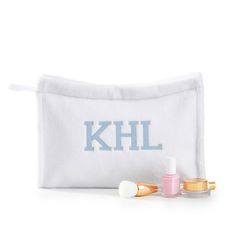 Made from a super-soft blend of Turkish cotton, this zippered pouch is one of our favorite travel accessories. Bridesmaid Embroidery, Travel Pouch Set, Double Zipper Pouch, Registry Wedding, Leather Zipper Pouch, Spa Gift Set, Cute Gifts For Friends, Bridal Party Ideas, Things I Wanna Buy