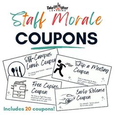 some coupons are stacked on top of each other with the words, stay more coupons