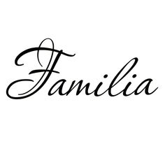 a wall decal that says family is forever in black lettering on a white background