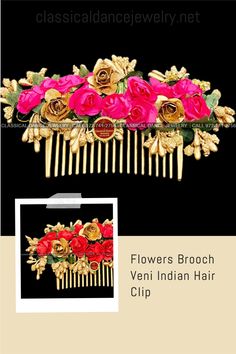 Designer and Trendy Flowers Brooch Veni Indian Hair piece | Hair bun, Juda, Bridal Parties, Engagement, Weddings, Birthdays.❥ Our graceful Stylish designs compliments with your ethnic, western and Indo-Western outfits.❥ Floral Veni is very light which give us a very good option for Seemantham, Wedding, pellikuthuru, Diwali, Navaratri, Pongal, Ganesh Chaturdi, Baby shower Decor, Pakistani Bridal Hair Style Floral Veni, Pakistani Bridal Hair, Pakistani Bridal Hairstyles, Outfits Floral