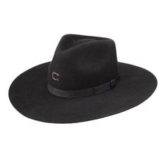 This black rancher hat is made of superior fine felt wool and its allure goes beyond its exclusive design. It comes in a distressed black color featuring a stiff brim and a pinchfront crown. The hat grabs attention with an embellished, studded band with a silver and turquoise concho on the side. Perfect if you love the Flat Brim Fur Felt Hat, Winter Felt Hat With Flat Brim, Winter Fur Felt Fedora With Flat Bill, Fur Felt Flat Bill Hat For Fall, Fur Felt Flat Bill Felt Hat For Fall, Classic Felt Hat With Curved Brim, Classic Black Felt Hat, Adjustable Black Fur Felt Hat, Winter Fur Felt Hat With Curved Brim