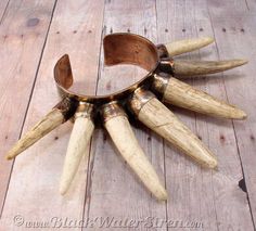 VIKING WARRIOR CUFF - Shed Antler Spiked Bronze Cuff, Men's or Women's by BlackWaterSiren on Etsy Shed Antlers, Viking Warrior, Antlers, Vikings, Cuff Bracelets, Shed