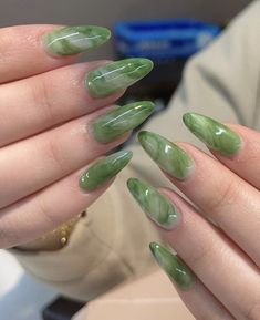 Jade Nails, Nagellack Trends, Nails Classy, Hippie Nails, Green Nail Designs, Nails Cute, Green Nail, Pretty Gel Nails