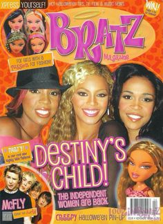 the cover of bratz magazine with two women on it and one is wearing a hat