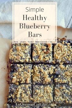 simple healthy blueberry bars with crumbled toppings are the perfect treat for summer