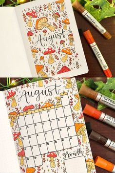 August Bullet Journal Ideas, August Bullet Journal, Bullet Journal Spread Ideas, Bullet Journal August, Journal Spread Ideas, Bullet Journal Page, August Calendar, Bullet Journal Paper