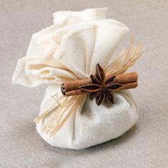 cinnamon stick and star anise in a bag