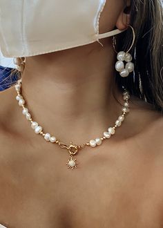 Heart Herringbone Necklace - Hold Filled – YUMIYU قلادات متدلية, Pearl Necklace Set, Jewelry Accessories Ideas, Handmade Fashion Jewelry, Gold Pearl Necklace, Cheap Jewelry, Bead Jewellery