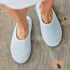 Keep your feet warm and cozy this season with our plush terry slippers. These closed-toe slippers feature our signature soft terry and piped edges with a soft foam footbed. Add embroidery for the perfect gift this holiday season.   | Weezie Luxury Towels & Robes Comfortable Slip-on Slippers With Soft Texture, Foam Slip-on Slippers For Indoor Use, Comfortable Soft Closed Toe Slippers, Comfortable Platform Slippers With Cushioned Footbed, Cozy Indoor Slippers With Cushioned Footbed, Cozy Cushioned Indoor Slippers, Super Soft Comfy Slippers With Round Toe, Super Soft Indoor Slippers With Round Toe, Super Soft Comfy Slippers