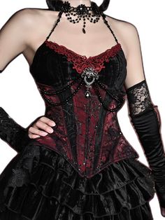 Gothic Aesthetic Outfit, Burlesque Corset, Corset Skirt, Goth Corset, Velvet Clothes, Suspender Dress, Gothic Outfits, Goth Outfits, Skirt Design