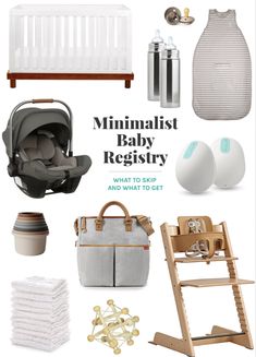 a baby's nursery is shown with items for him and her to get home