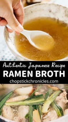 Rich Ramen Broth Recipe, Tokyo Ramen Recipe, Authentic Ramen Broth Recipes, Ramen Bone Broth Recipe, Roman Broth Recipe, Best Ramen Broth Recipe, Easy Ramen Broth Recipes, Ramen Stock Recipe, Authentic Ramen Broth